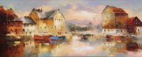Rimantas Grigaliūnas „Senoji krantinė“, 50 x 120, aliejus, drobė